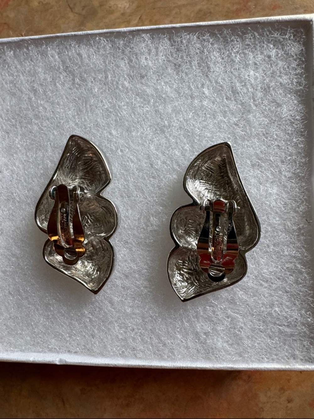 Givenchy Silver Abstract Wave Clip-On Earrings - Picture 2 of 4